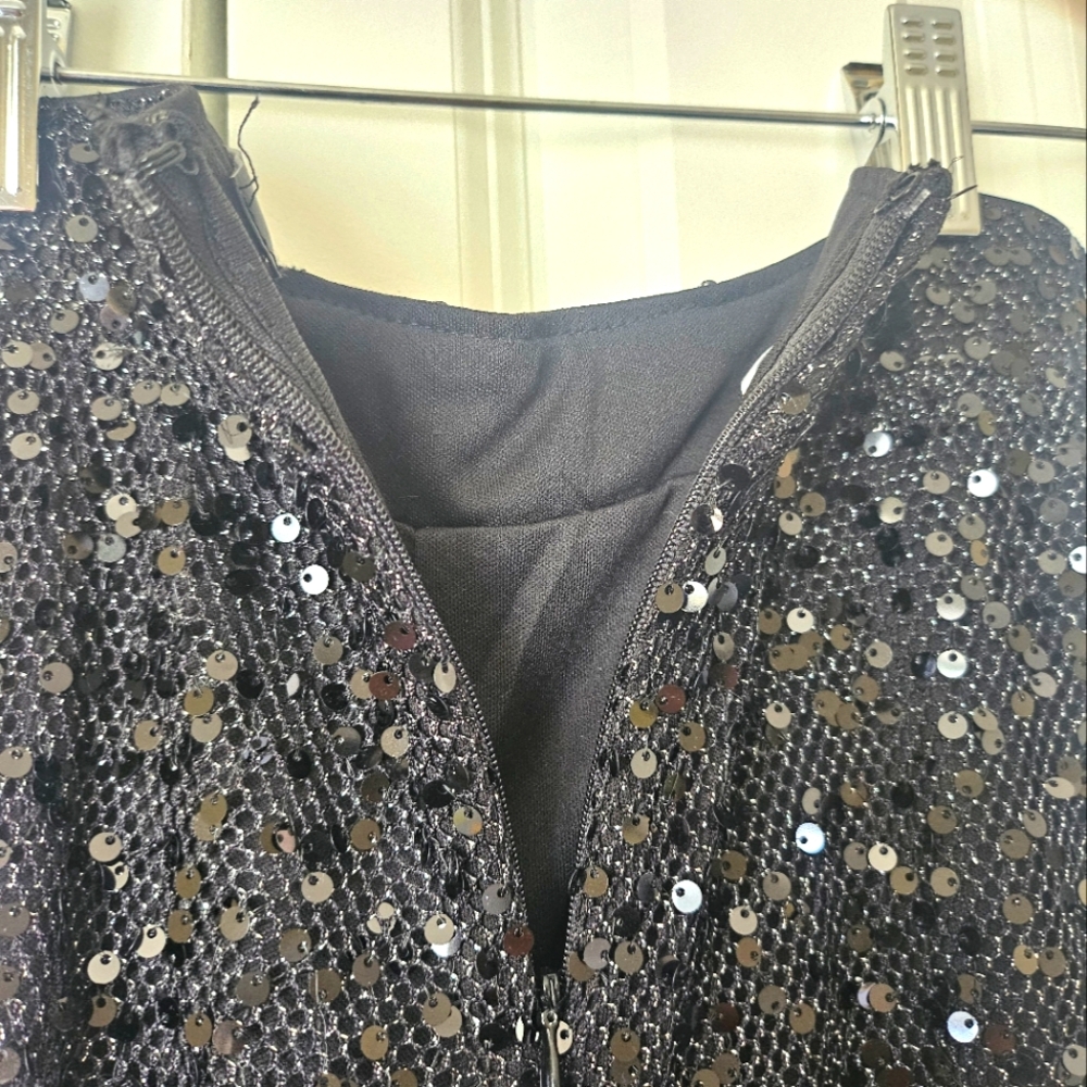 Lulus Sparkling Image Black Sequin Party Two-Piece Jumpsuit, Size S - Picture 7 of 16